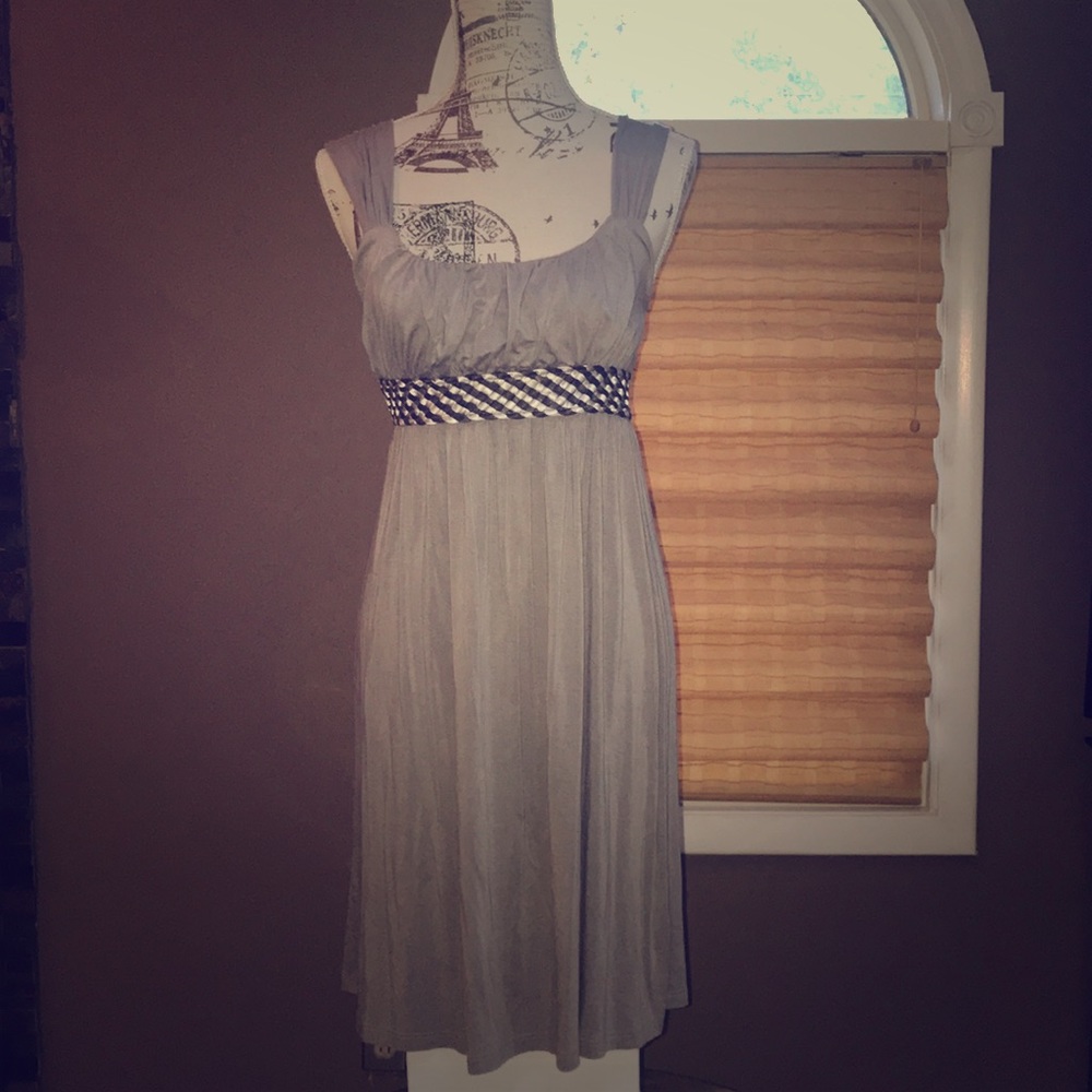 Soprano Dress with Ruched Top & Empire Waist.
